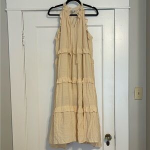 Ruffles Sleeveless Boho Prairie Dress